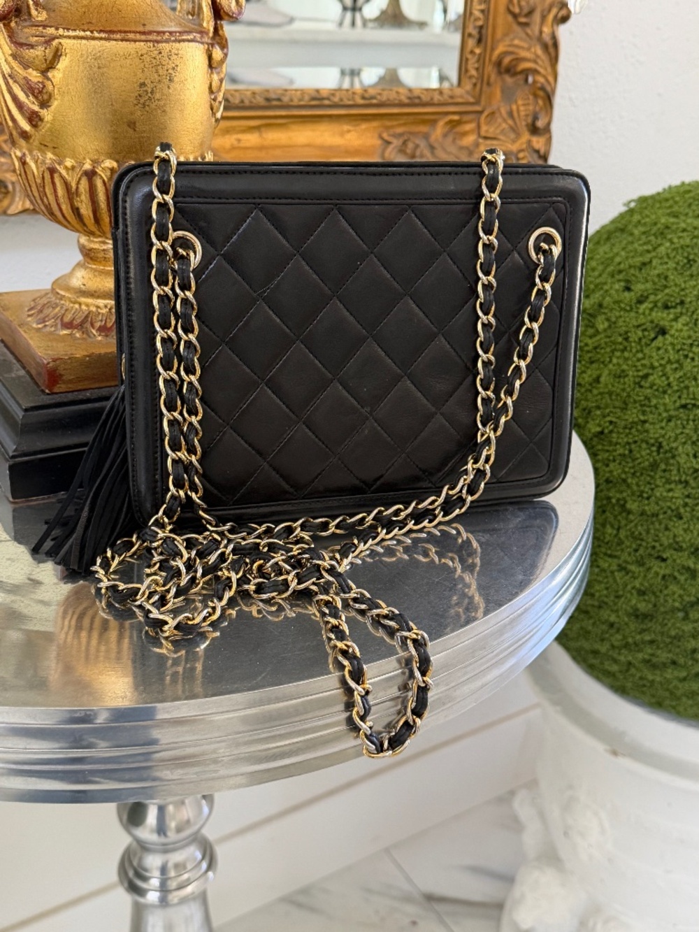 CHANEL  double strap bag